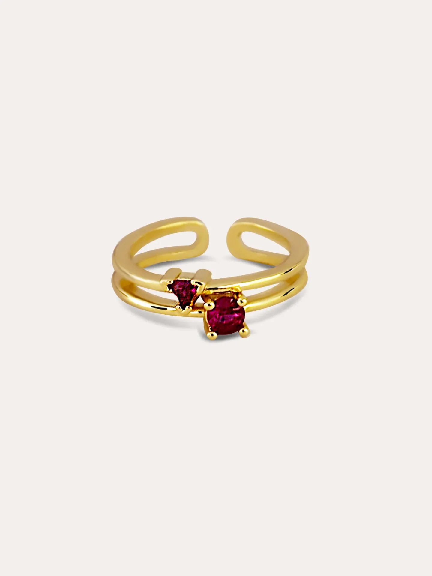 [440021] ANILLO  ZIRCONIA BAÑO DE ORO