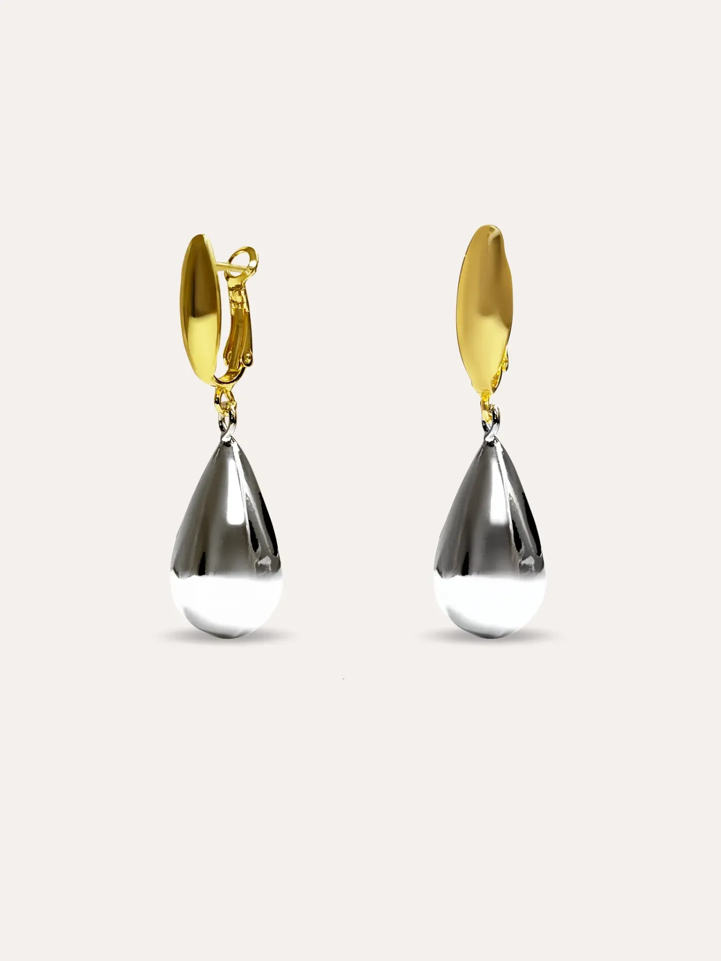 [340673] ARETES ARRACADA BITONO BAÑO ORO