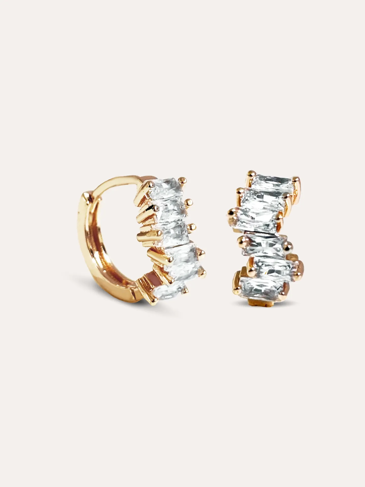 ARETES ZIRCONIAS BAÑO DE ORO