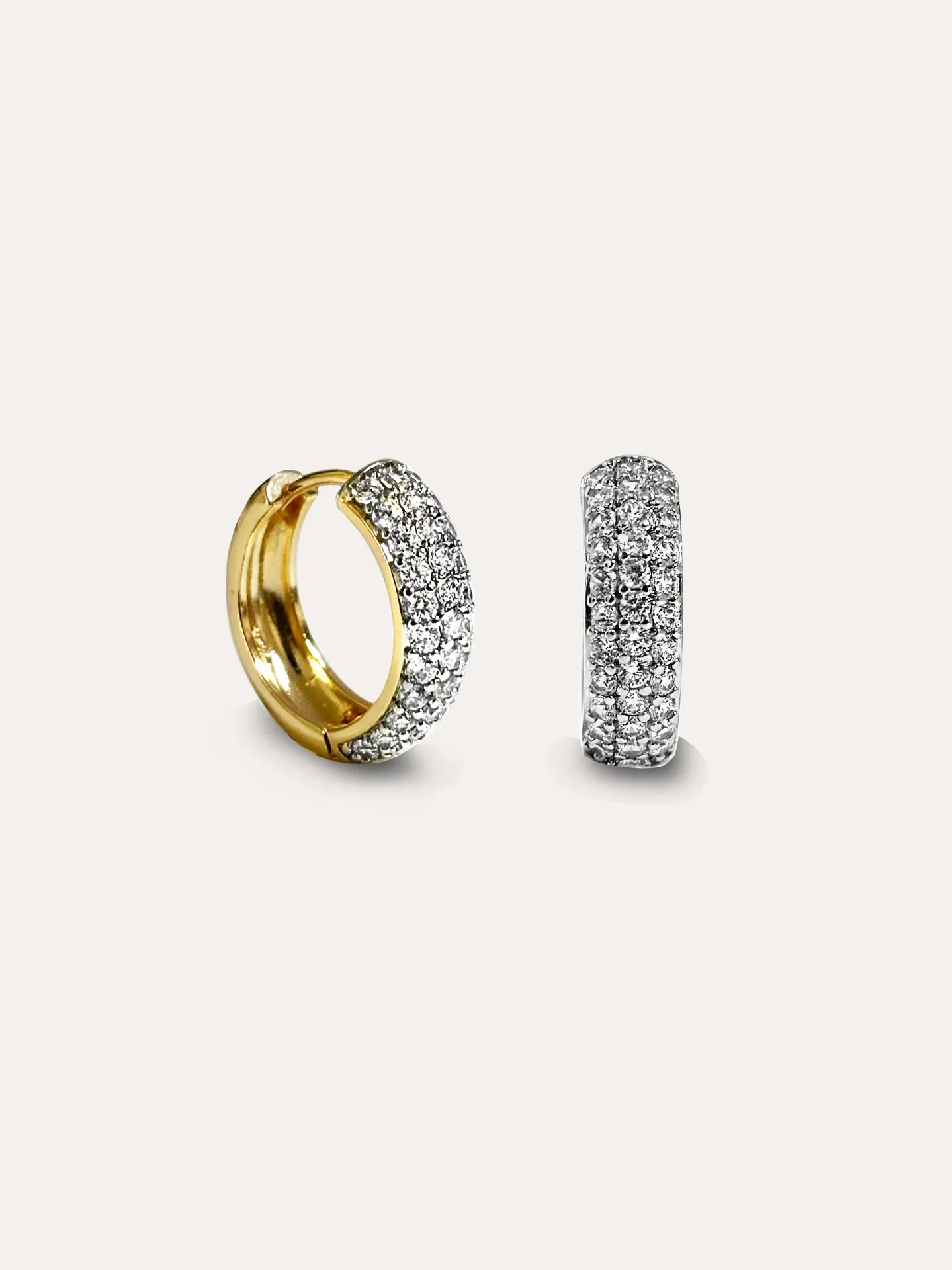 [340609] ARETES ZIRCONIAS BAÑO DE ORO