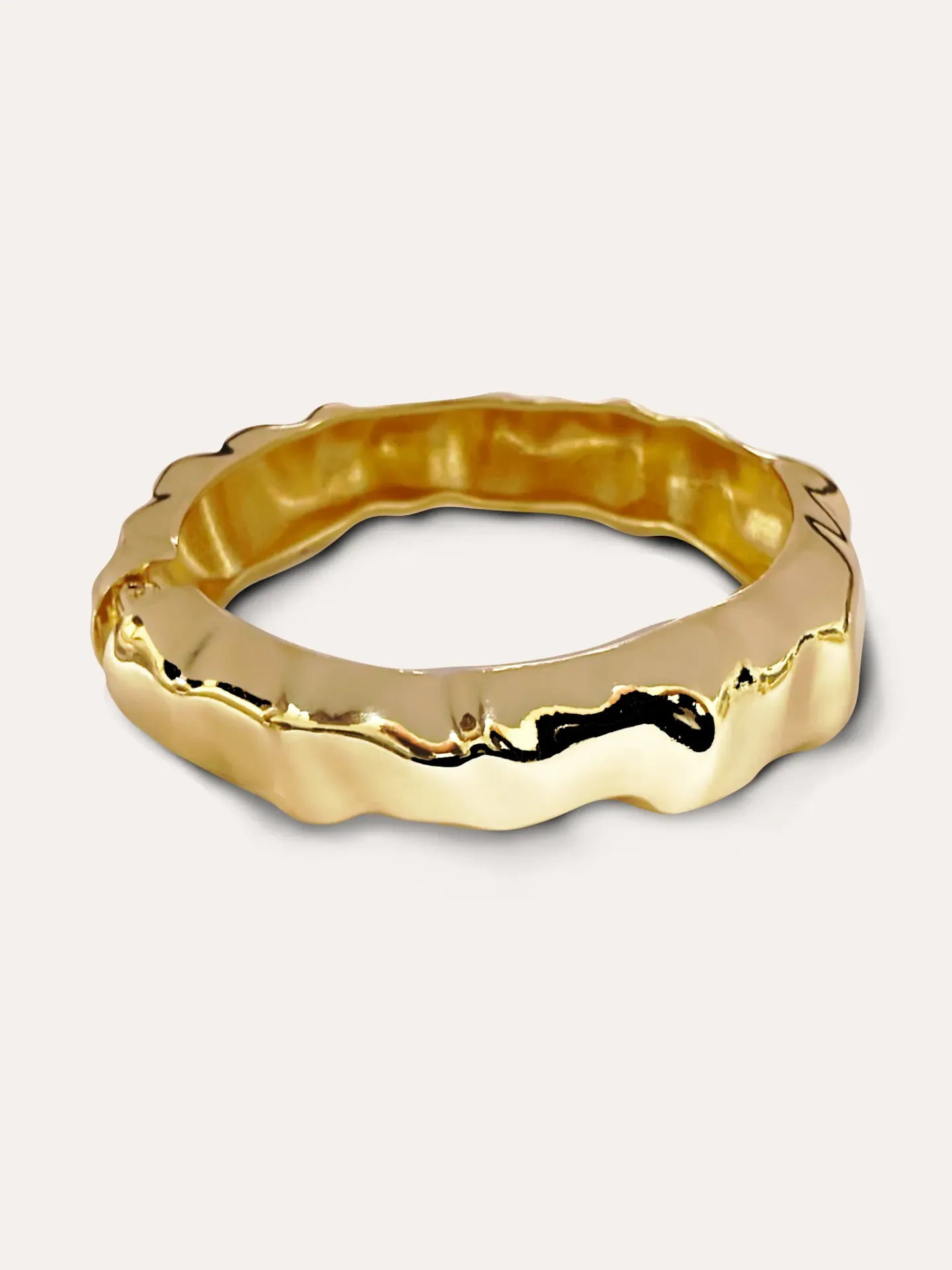 [320462] BRAZALETE IRREGULAR DORADO BAÑO ORO
