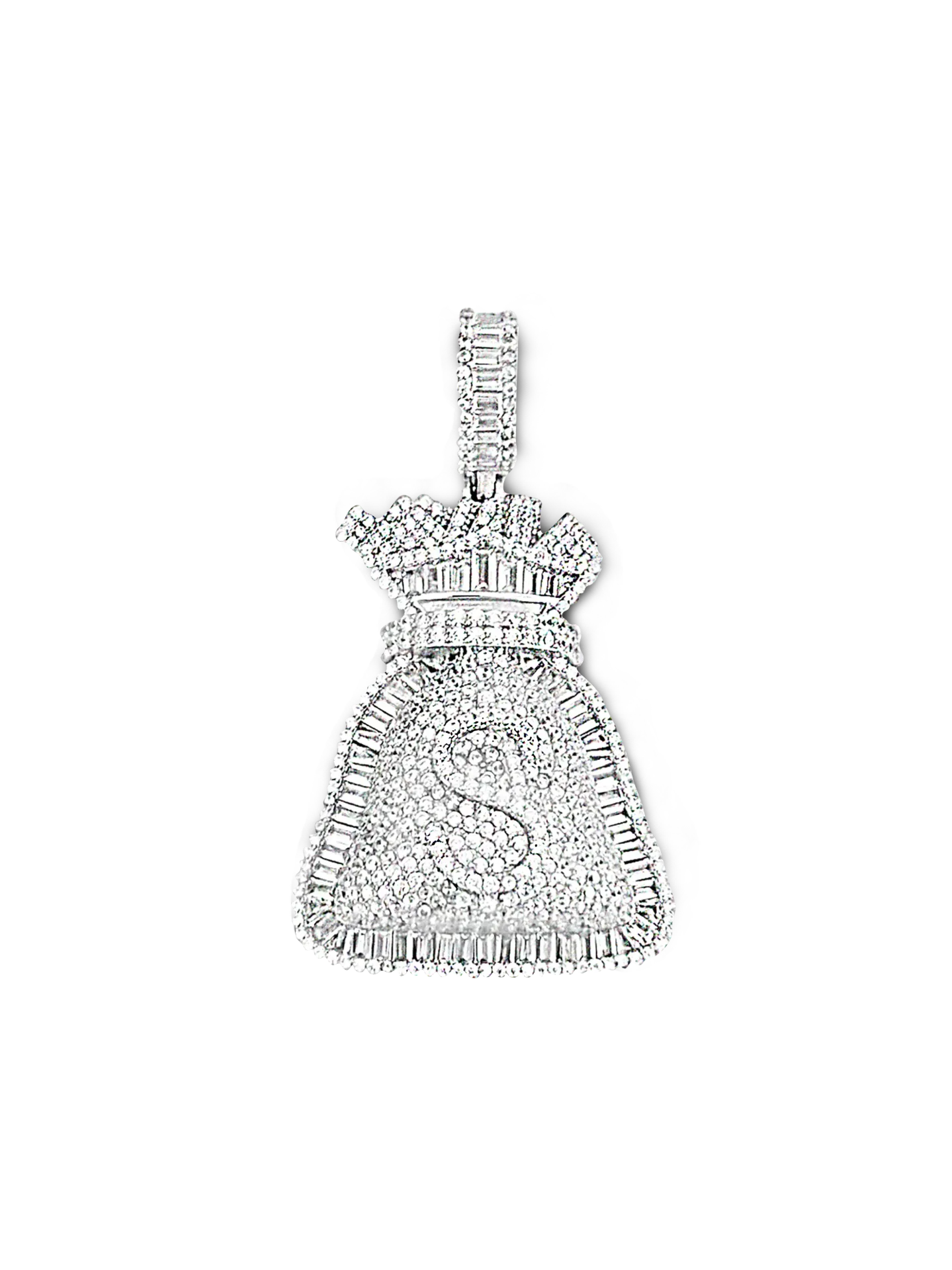 [330600] DIJE BOLSA DE DINERO ZIRCONIAS PLATA 925