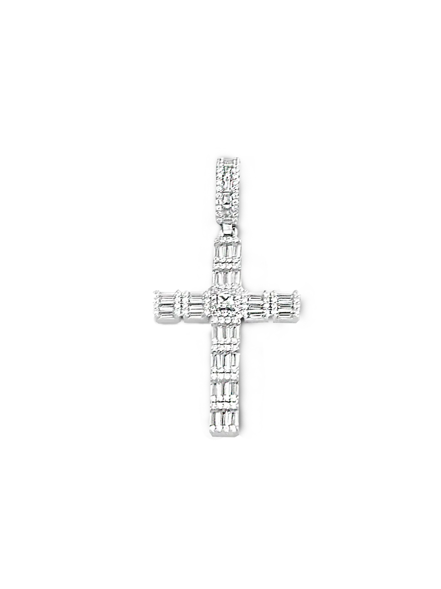 [330620] DIJE CRUZ ZIRCONIAS PLATA 925