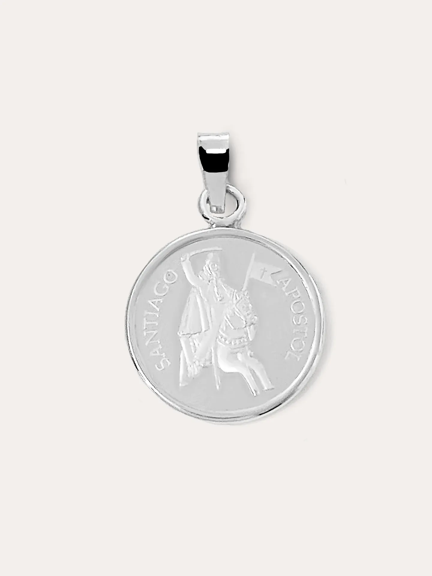 MEDALLA SANTIAGO APOSTOL PLATA 999