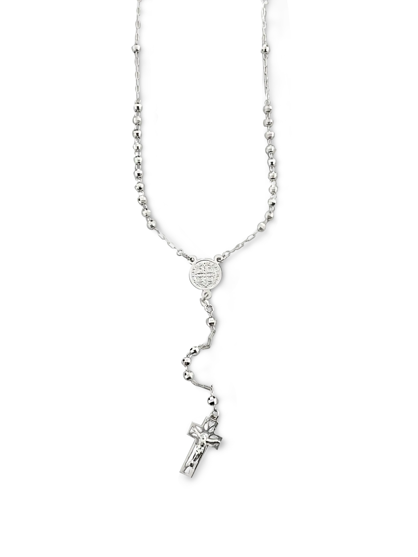 ROSARIO DIAMANTADO PLATA 925