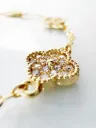 PULSERA TREBOL ZIRCONIA ACERO