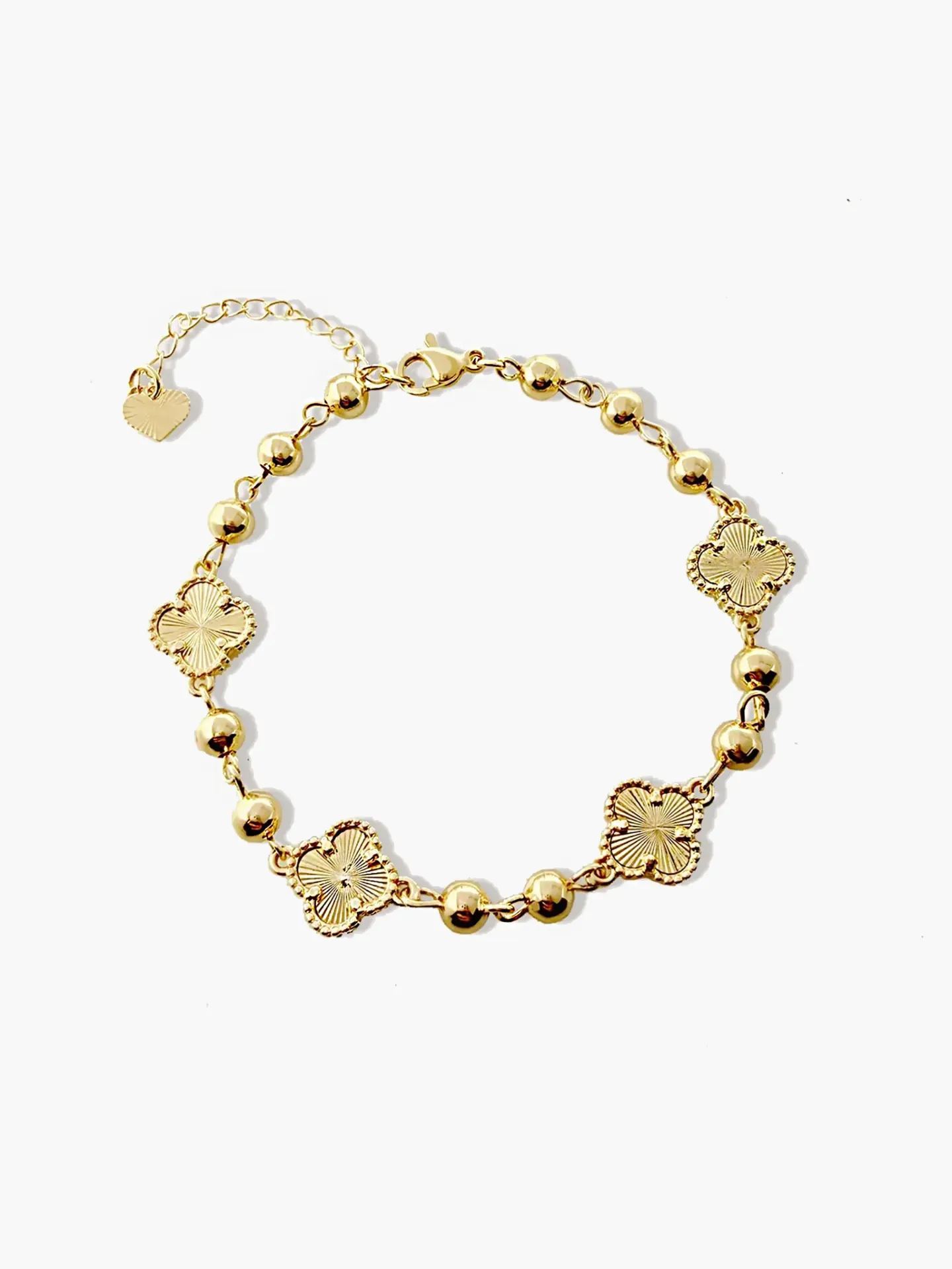 [460057] PULSERA TREBOL BAÑO ORO