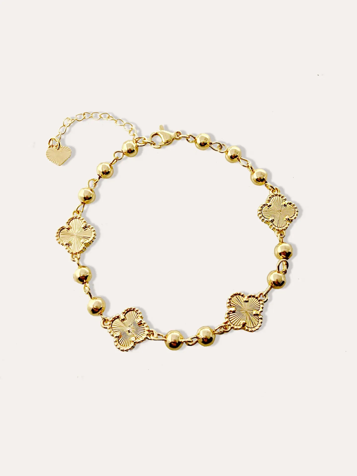 PULSERA TREBOL BAÑO ORO