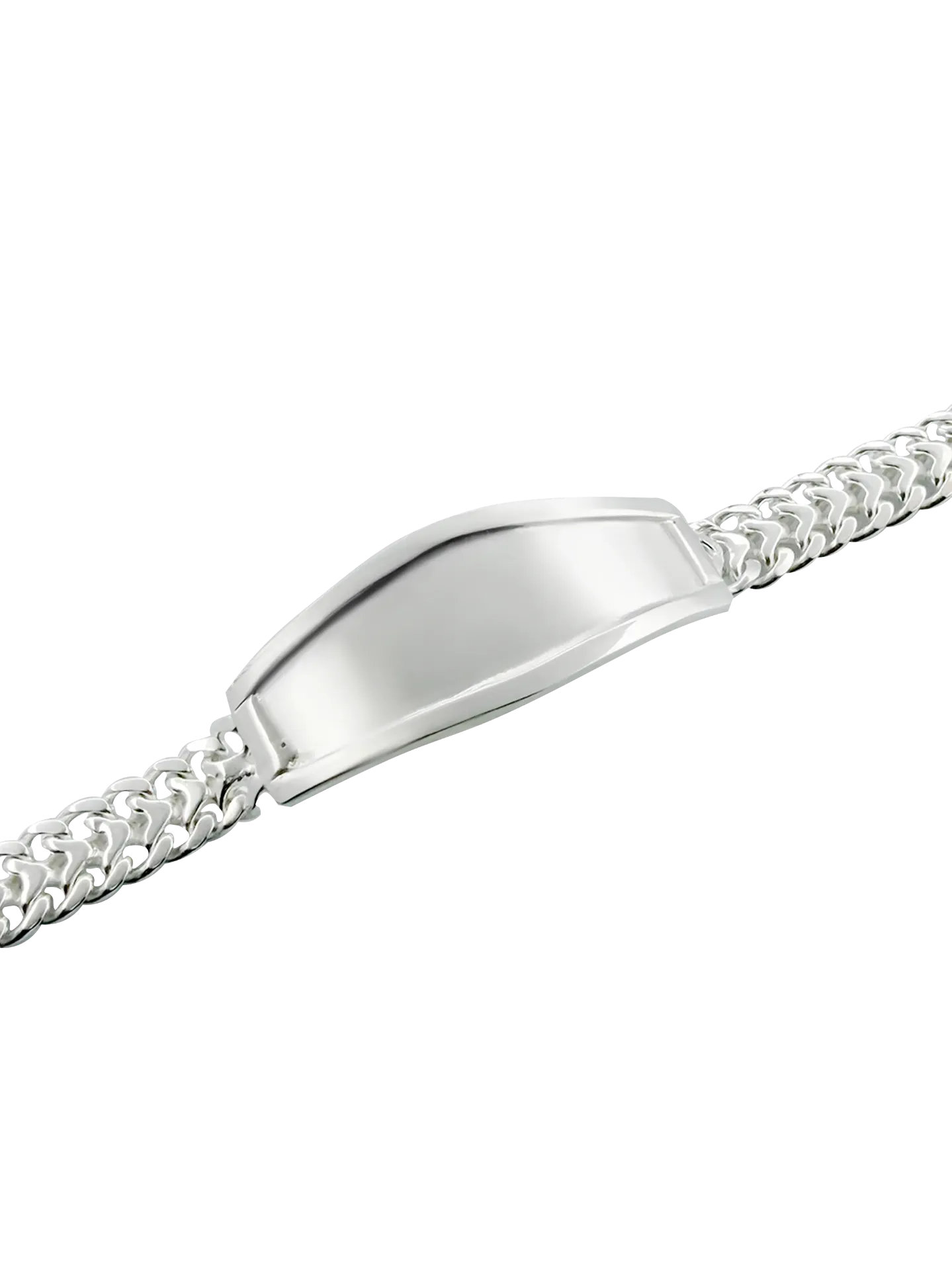 PULSERA CON PLACA DOBLE TIRA PLATA 925