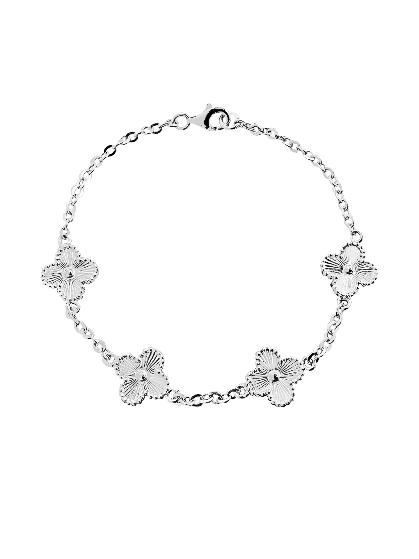 PULSERA TREBOL PLATA 925