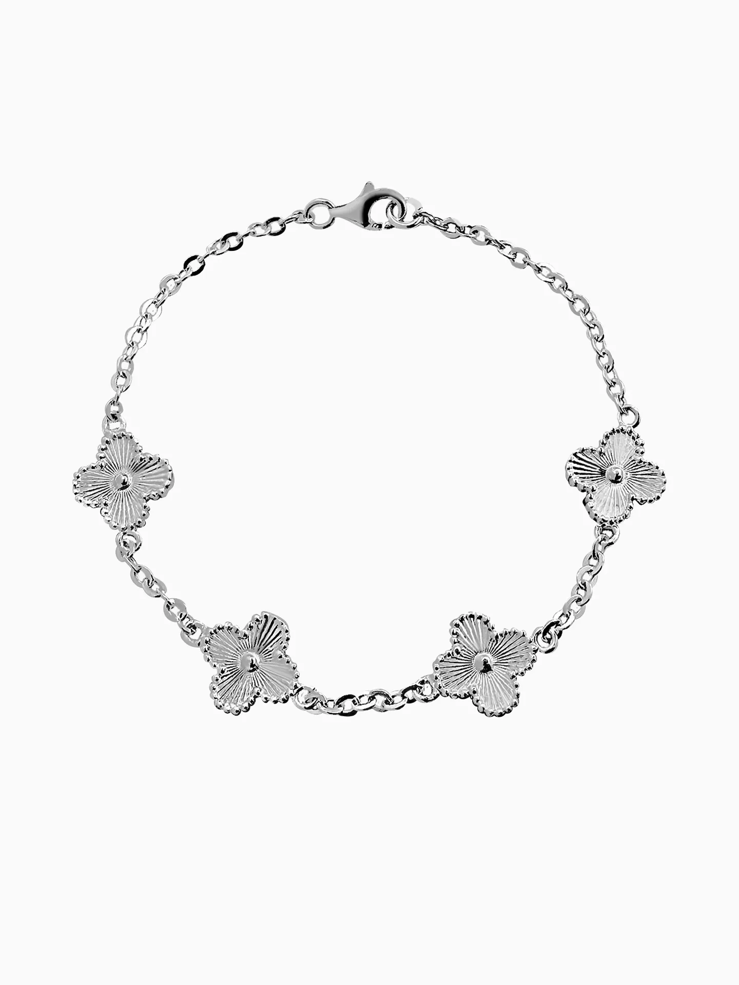 PULSERA TREBOL PLATA 925