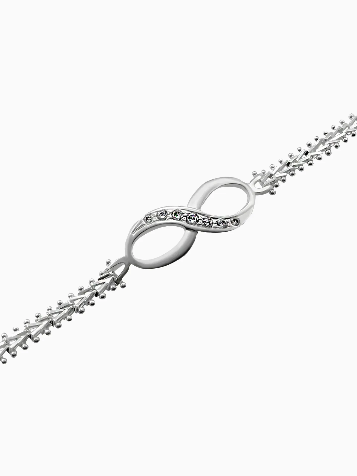 [40769] PULSERA PLANCHADA INFINITO PLATA 925