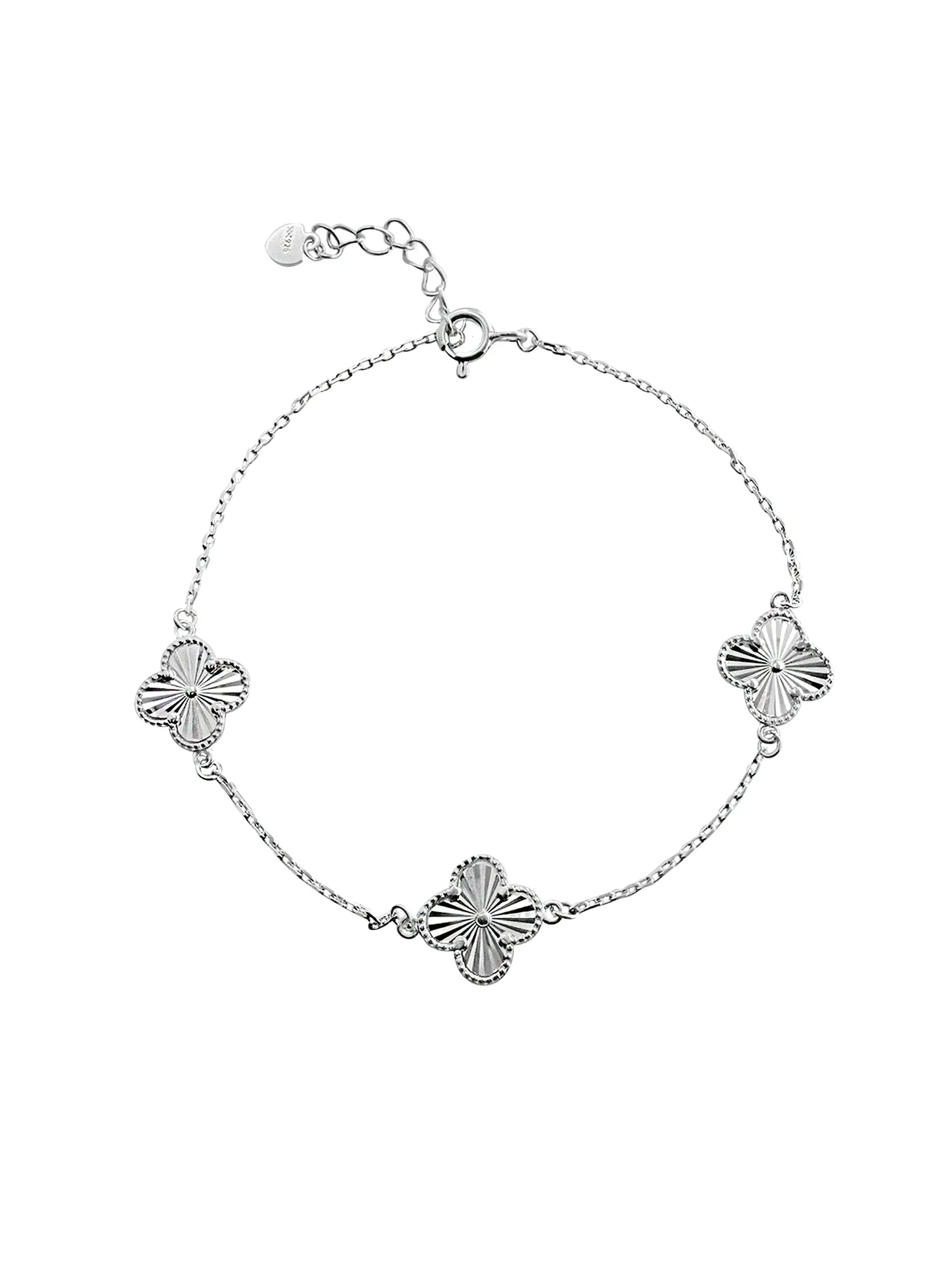 PULSERA TREBOL PLATA 925