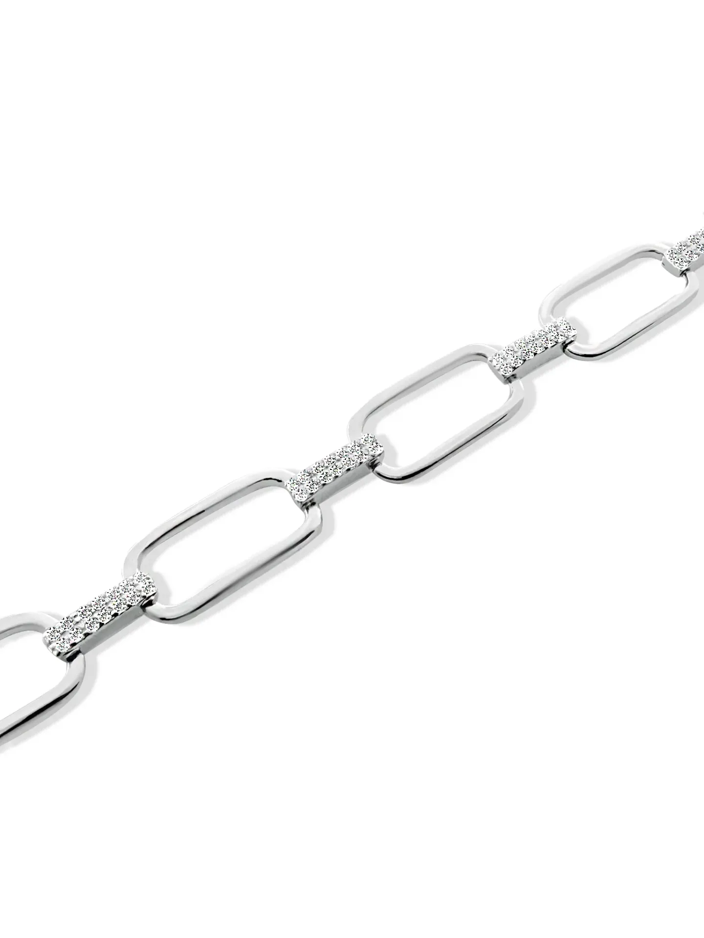 PULSERA ESLABON LARGO ZIRCONIAS PLATA 925
