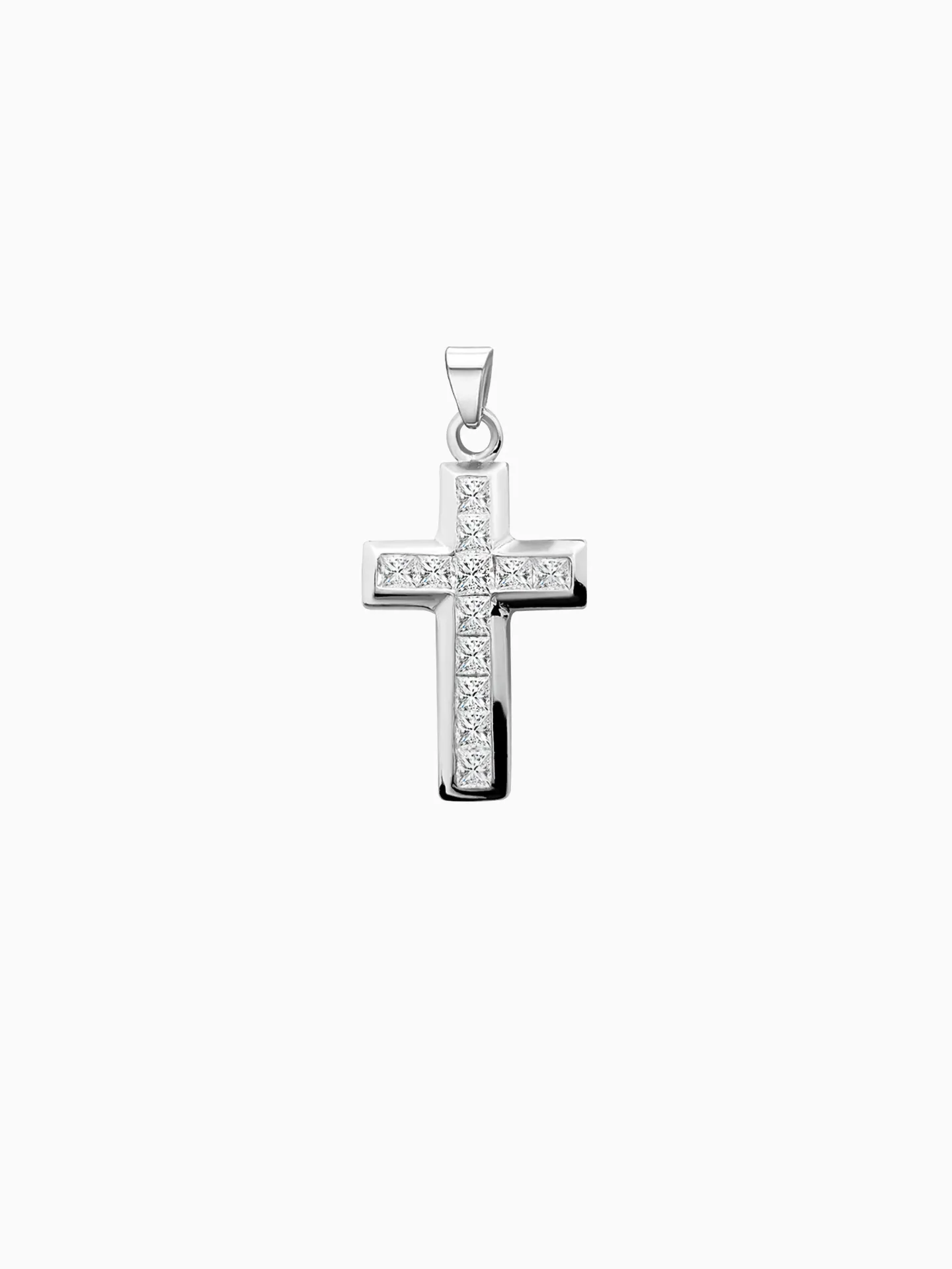 [40863] DIJE CRUZ ZIRCONIAS PLATA 925
