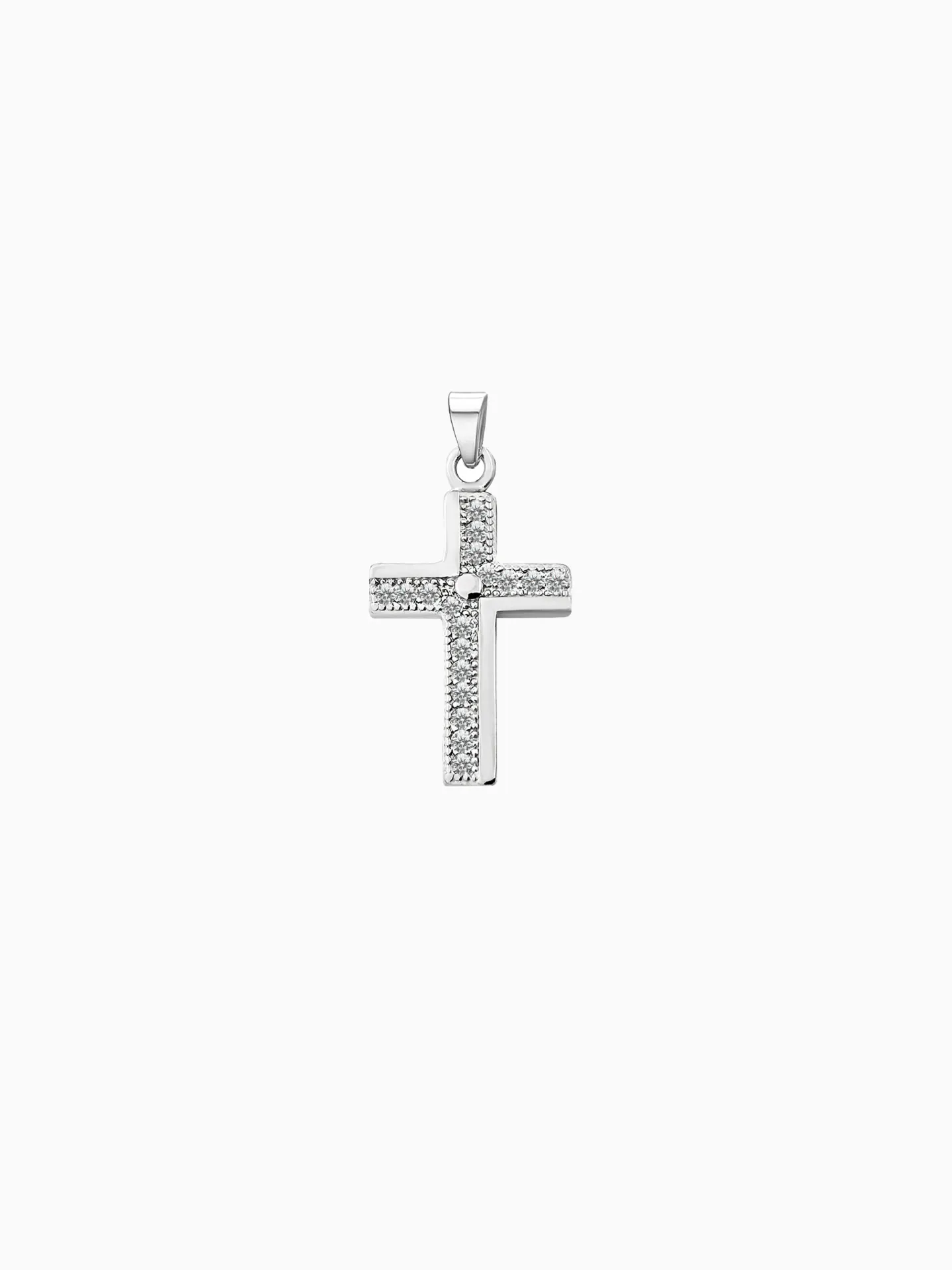 DIJE CRUZ ZIRCONIAS PLATA 925