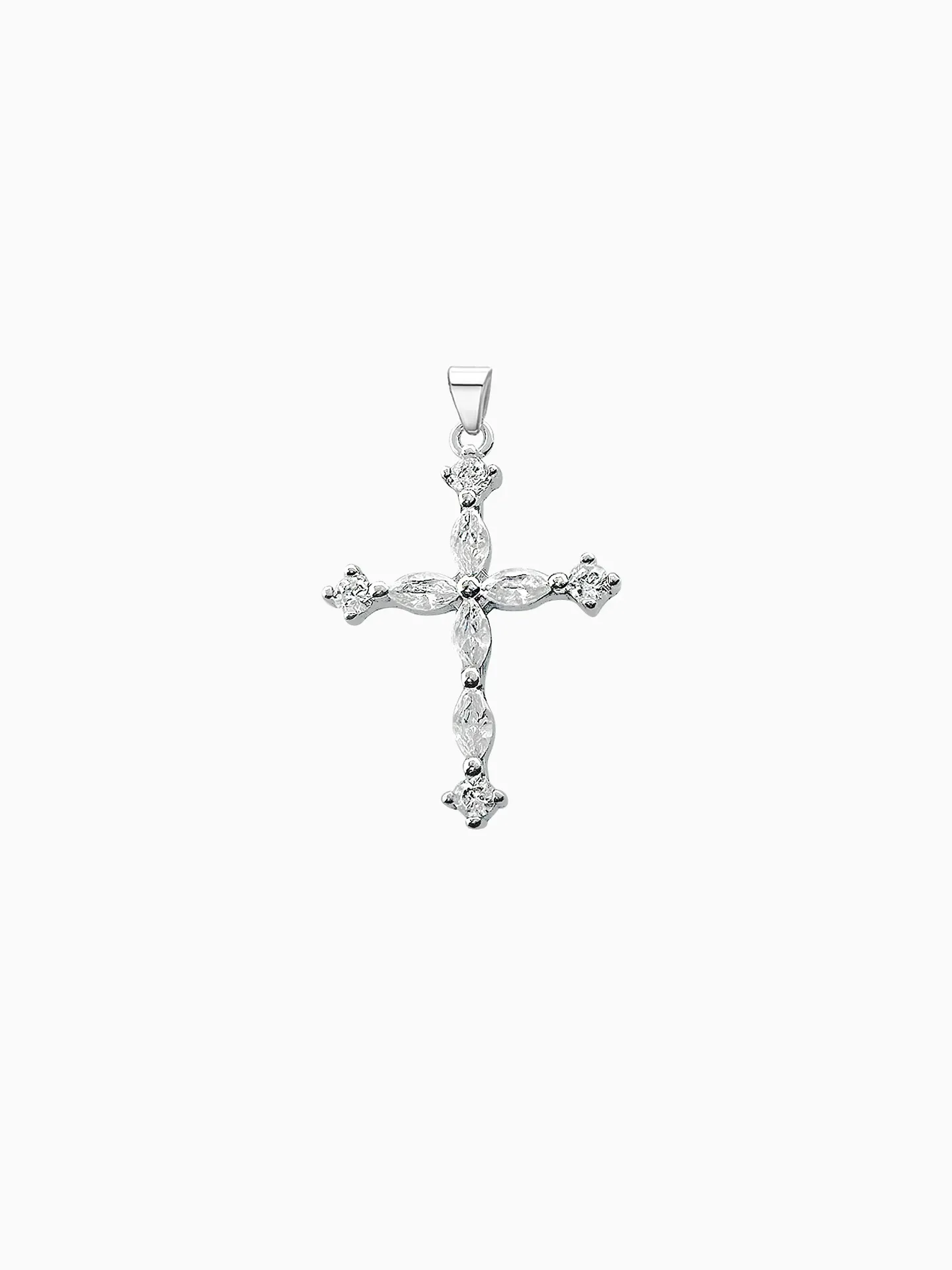 DIJE CRUZ ZIRCONIAS PLATA 925