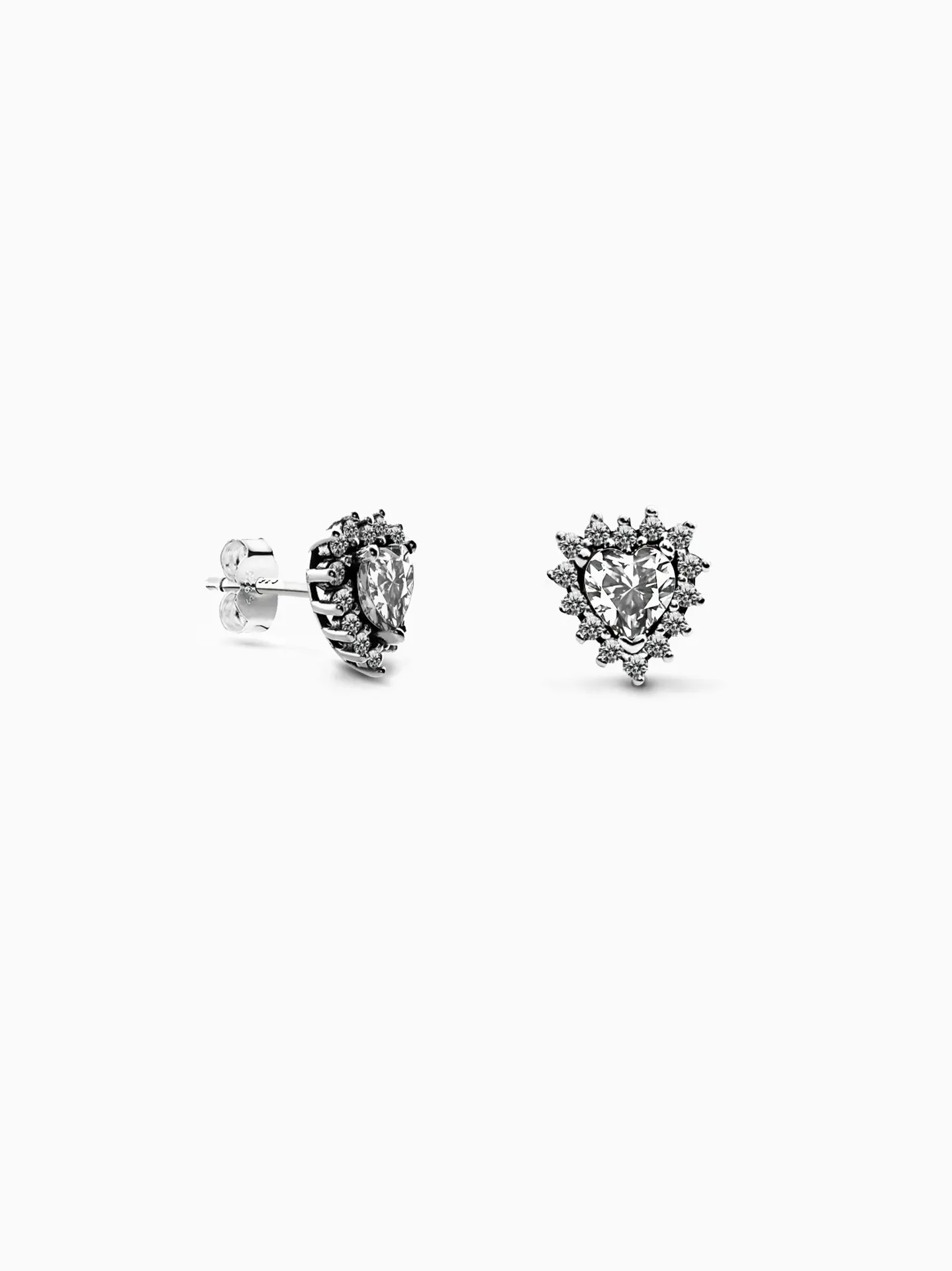 ARETES CORAZON ZIRCONIAS PLATA 925