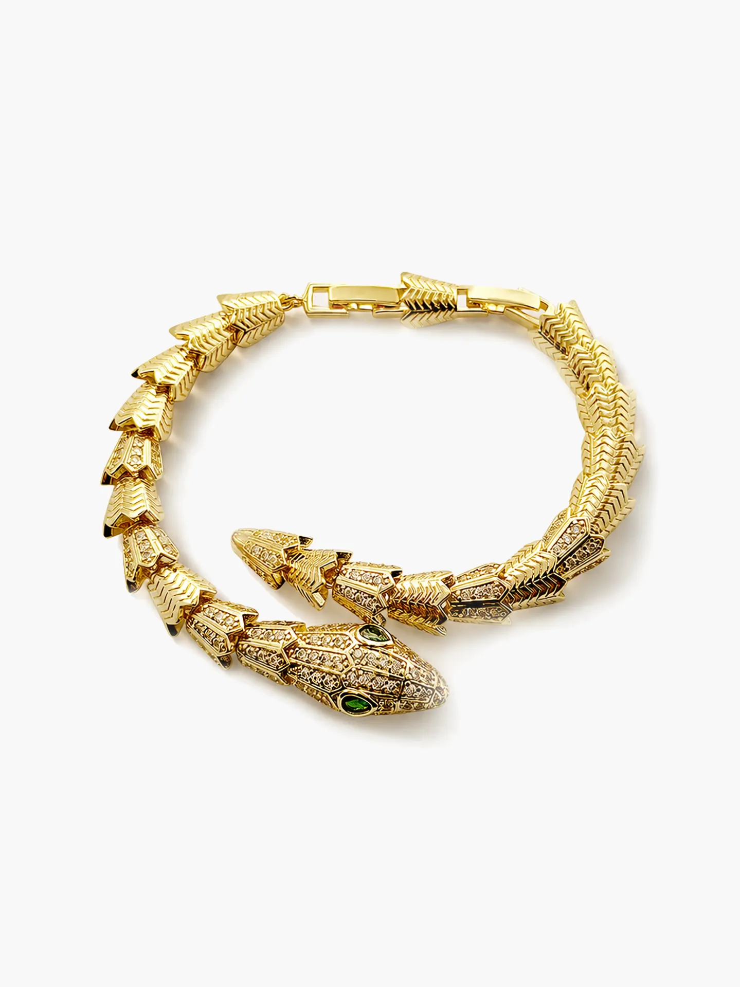 [54701] PULSERA CADENA SERPIENTE BAÑO ORO