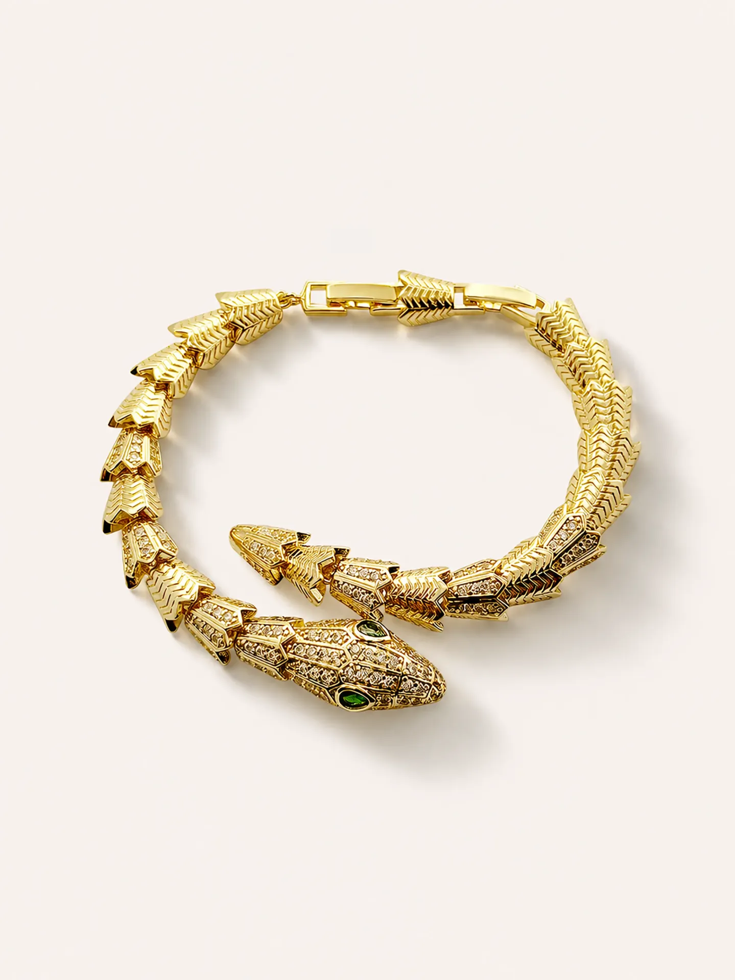 [54701] PULSERA CADENA SERPIENTE BAÑO ORO