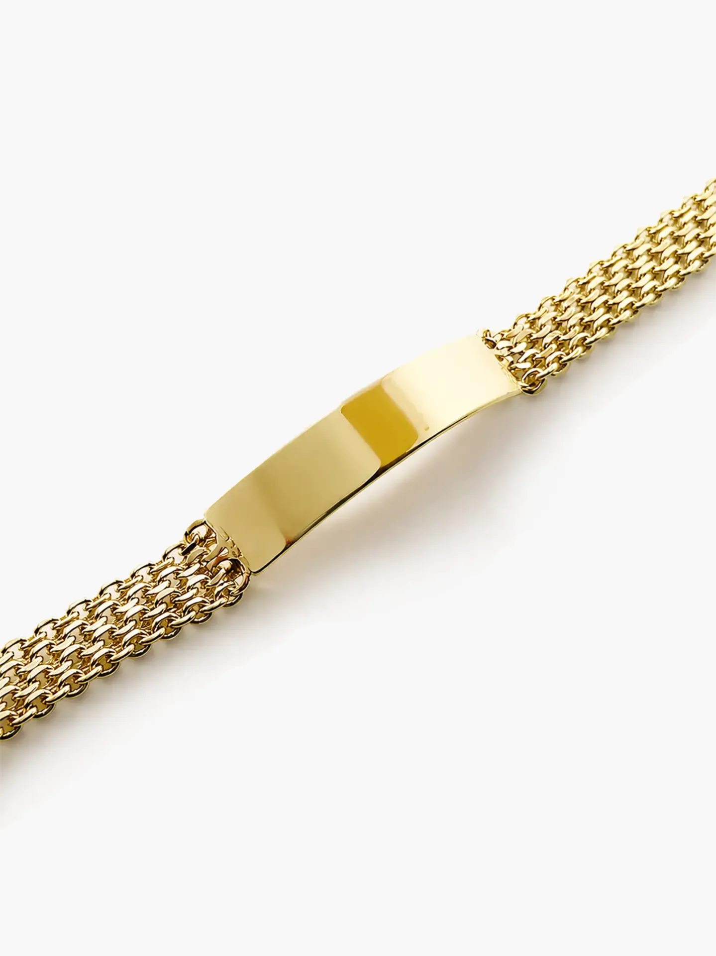 [54702] PULSERA CON PLACA BAÑO ORO