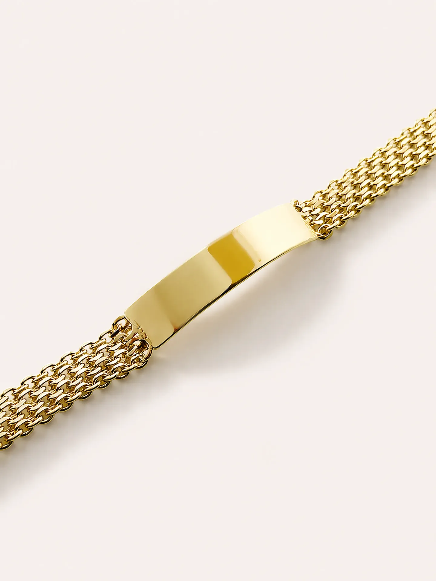 [54702] PULSERA CON PLACA BAÑO ORO
