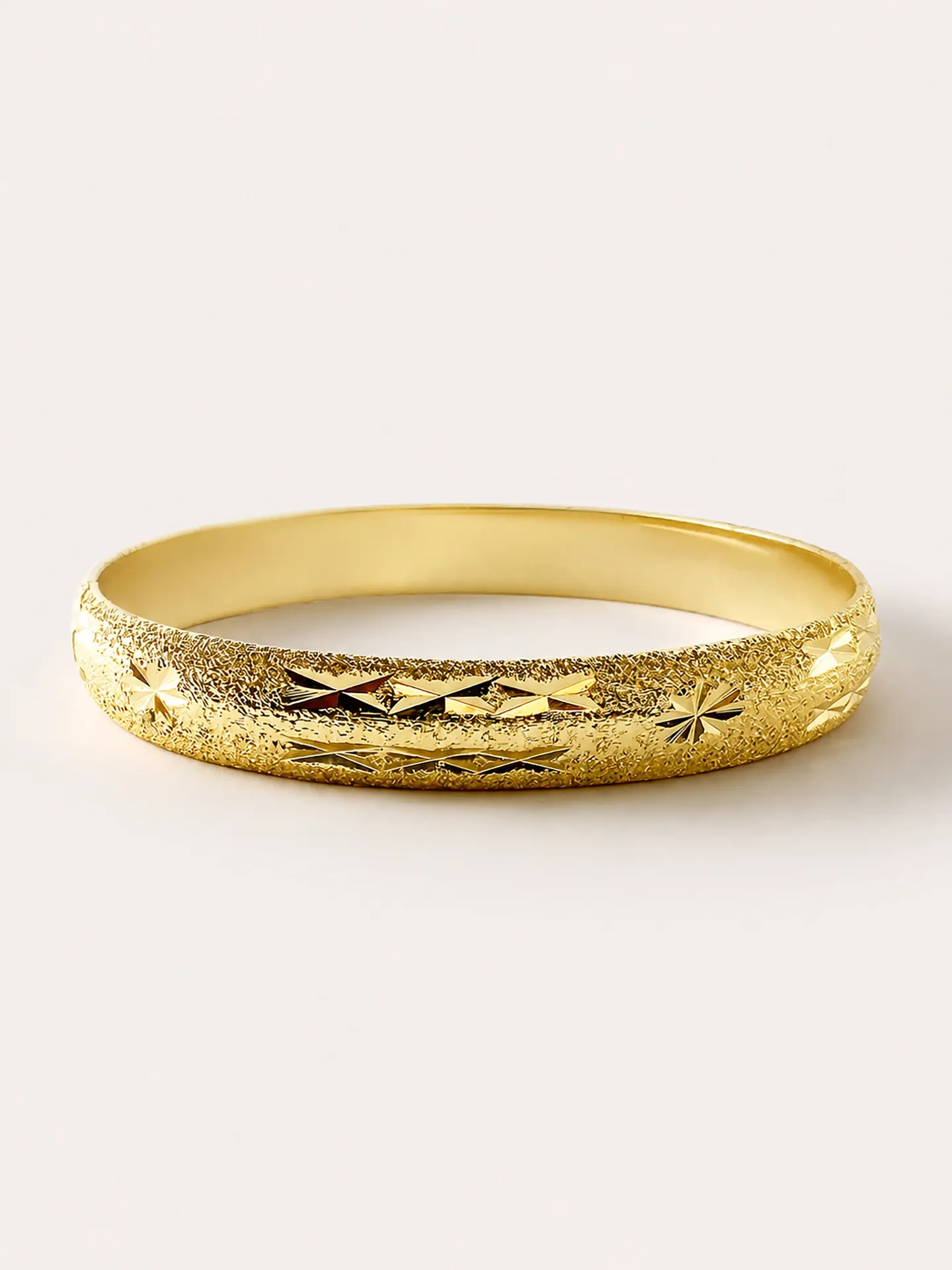 BRAZALETE FACETADO BAÑO ORO