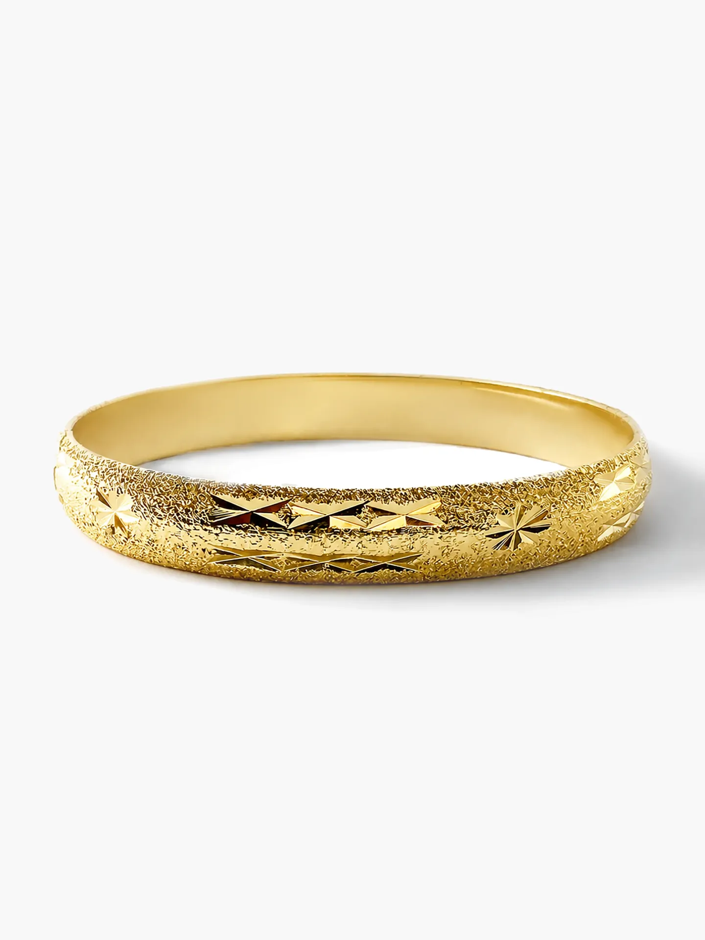 BRAZALETE FACETADO BAÑO ORO