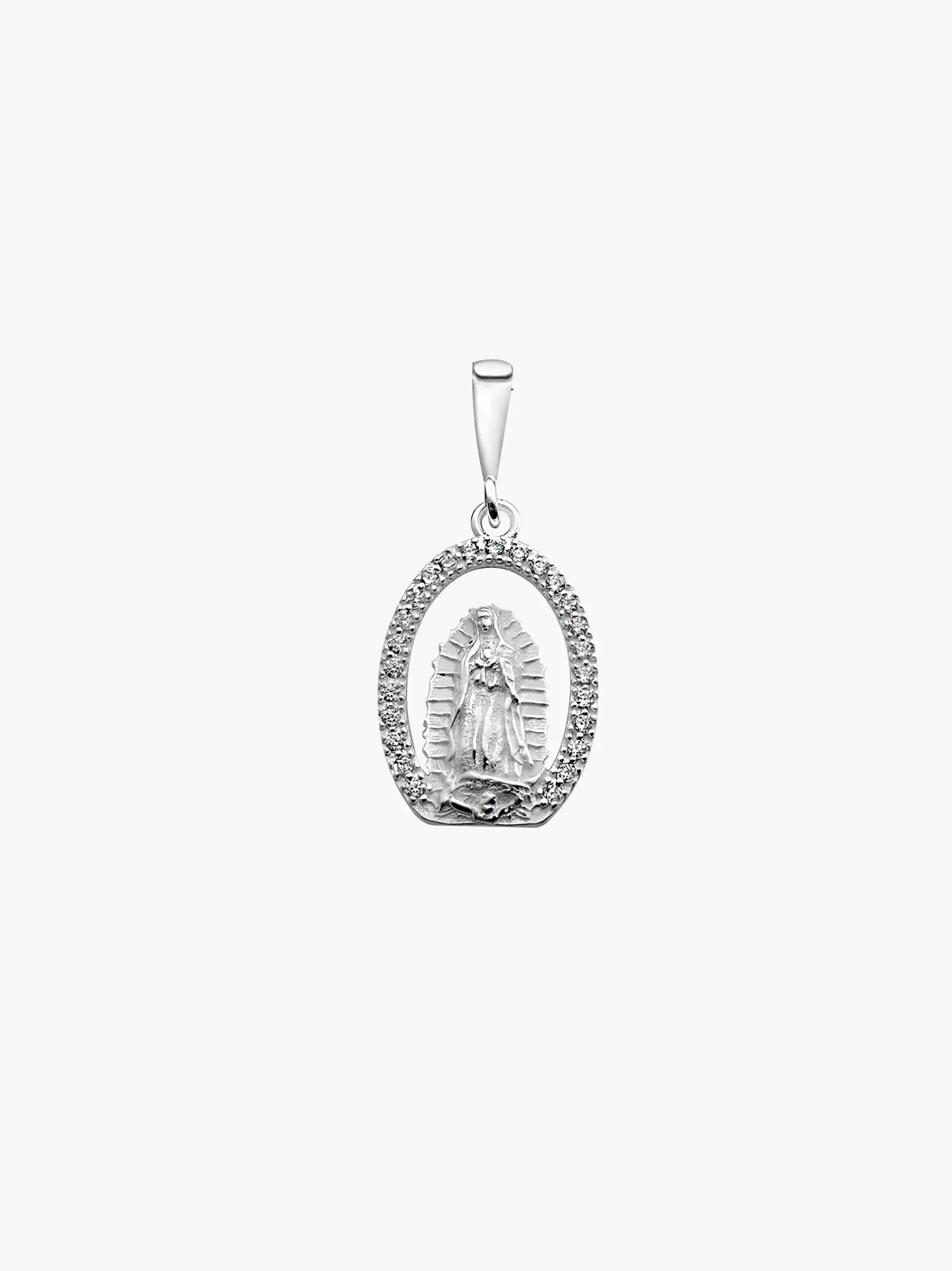 [130002] DIJE VIRGEN GUADALUPE ZIRCS PLATA 925