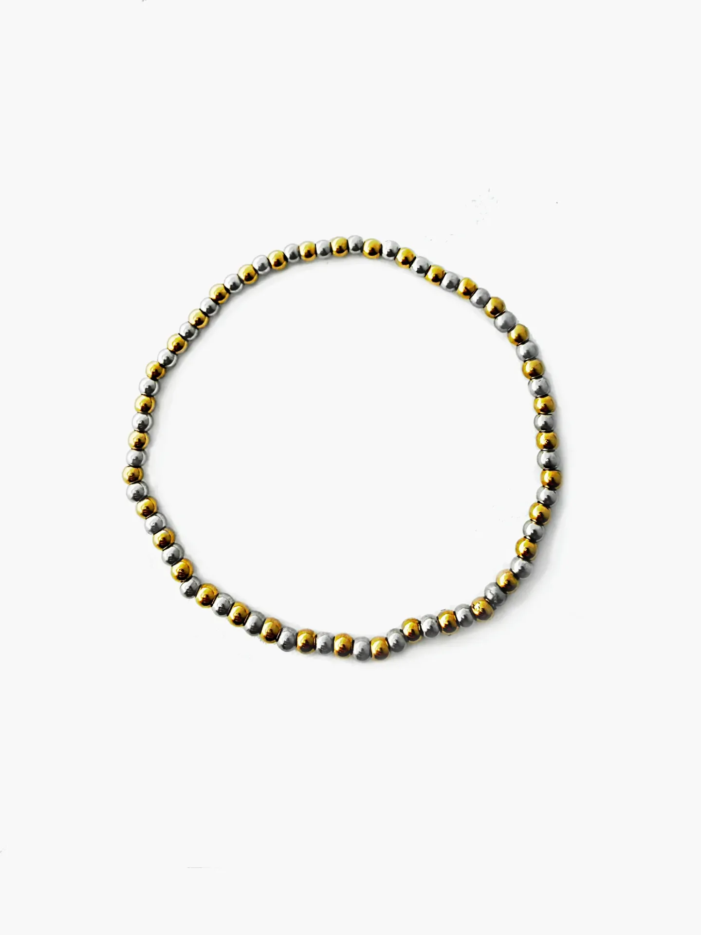 PULSERA BOLITAS BITONO ACERO